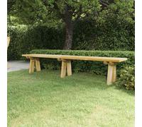 vidaXL Banco de jardín madera maciza de pino impregnada 220 cm