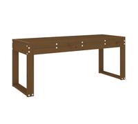 vidaXL Banco de jardín Madera maciza de pino marrón miel 110x38x45 cm
