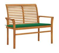 vidaXL Banco de jardín teca 112 cm con cojín y acolchados duraderos Verde/Azul/Azul real y más