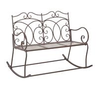 vidaXL Banco de jardín metal marrón envejecido 104 cm