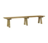 vidaXL Banco de Jardín Mueble Patio Exterior en Aire Libre para Familiares Diversión Entretenimiento Madera Maciza de Pino Impregnada