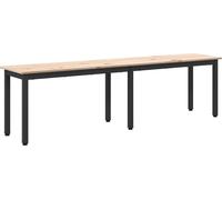 vidaXL Banco de jardín "Natur" de madera maciza de haya, 160 x 35 x 45 cm