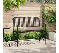 vidaXL Banco de jardín Negro 103,5 x 51,5 x 90 cm Acero