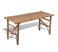 vidaXL Banco de jardín plegable bambú 118 cm