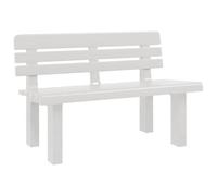 vidaXL Banco de jardín 2 plazas Polipropileno 110x52x71 cm Blanco