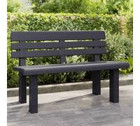 vidaXL Banco de jardín polipropileno gris antracita 110x52x71 cm
