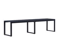 vidaXL Banco de jardín tablero PS negro 180 cm
