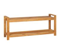 vidaXL Banco de madera maciza de teca 120 cm