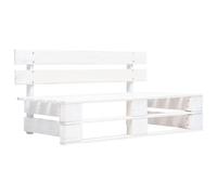 vidaXL Banco de palés para jardín madera blanco