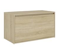 vidaXL Banco de Pasillo Caja Puerta Entrada Recibidor Sala de Estar Salón Muebles Mobiliario Almacenamiento de Ingeniería Roble Sonoma 80x40x45 cm