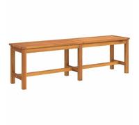 vidaXL Banco de patio de madera de acacia maciza, asiento resistente al aire libre para jardín, patio y uso en interiores, tamaño de 59.1 x 13.8 x 17.7 pulgadas, acabado marrón