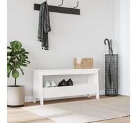 vidaXL Banco de recibidor blanco 100x28x45 cm madera maciza de pino