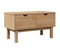 vidaXL Banco de recibidor OTTA Madera Maciza de Pino 80x40x45 cm