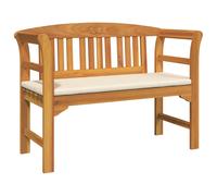 vidaXL Banco de Rosa con cojín Natural 114 x 46 x 82,5 cm