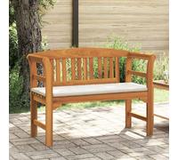 vidaXL Banco de Rosa con cojín Natural 114 x 46 x 82,5 cm