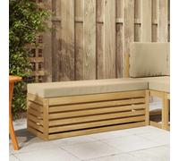 vidaXL Banco de taburete exterior Madera de Acacia Sólida Blanco