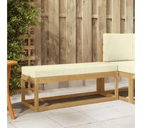 vidaXL Banco de taburete exterior Madera de Acacia Sólida Blanco