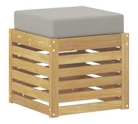 vidaXL Banco de Taburete Exterior Madera de Acacia Sólida Blanco