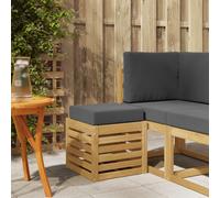 vidaXL Banco de taburete exterior Madera de Acacia Sólida Blanco