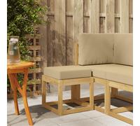 vidaXL Banco de taburete exterior Madera de Acacia Sólida Blanco