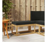 vidaXL Banco de taburete exterior Madera de Acacia Sólida Blanco