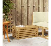 vidaXL Banco de taburete exterior Madera de Acacia Sólida Blanco