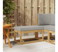 vidaXL Banco de taburete exterior Madera de Acacia Sólida Blanco