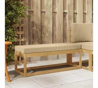 vidaXL Banco de taburete exterior Madera de Acacia Sólida Blanco