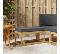 vidaXL Banco de taburete exterior Madera de Acacia Sólida Blanco