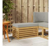 vidaXL Banco de taburete exterior Madera de Acacia Sólida Blanco