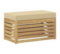 vidaXL Banco de Taburete Exterior Madera de Acacia Sólida Blanco