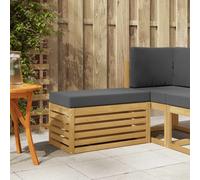 vidaXL Banco de taburete exterior Madera de Acacia Sólida Blanqueado