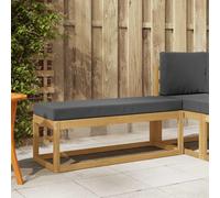 vidaXL Banco de taburete exterior Madera de Acacia Sólida Blanqueado