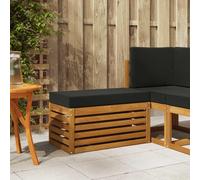 vidaXL Banco de taburete exterior Madera de Acacia Sólida Natural