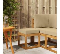 vidaXL Banco de taburete exterior Madera de Acacia Sólida Natural