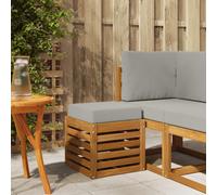 vidaXL Banco de taburete exterior Madera de Acacia Sólida Natural
