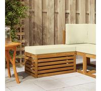 vidaXL Banco de taburete exterior Madera de Acacia Sólida Natural