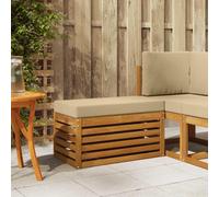 vidaXL Banco de taburete exterior Madera de Acacia Sólida Natural