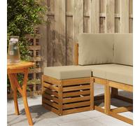 vidaXL Banco de taburete exterior Madera de Acacia Sólida Natural