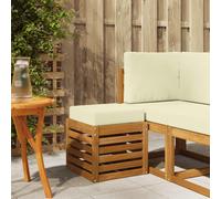 vidaXL Banco de taburete exterior Madera de Acacia Sólida Natural