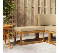vidaXL Banco de taburete exterior de madera de acacia sólida natural