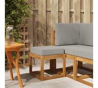 vidaXL Banco de taburete Madera de Acacia Sólida Gris Natural y Claro