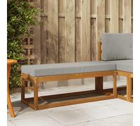 vidaXL Banco de taburete Madera de Acacia Sólida Gris Natural y Claro