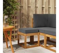 vidaXL Banco de Taburete Madera de Acacia Sólida Natural y Antracita