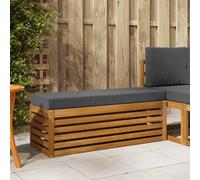 vidaXL Banco de taburete Madera de Acacia Sólida Natural y Antracita