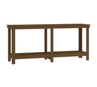 vidaXL Banco de trabajo madera maciza de pino marrón miel 180x50x80 cm