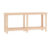 vidaXL Banco de Trabajo Mesa Herramienta Estantería Estante Taller Garaje Bricolaje Cargas Pesadas Almacenamiento de Madera Maciza de Pino