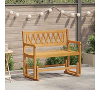vidaXL Banco de jardín con columpio, color natural, 110 x 59 x 97 cm, madera maciza de acacia