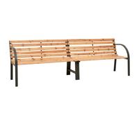 vidaXL Banco doble de jardín madera maciza de abeto 225 cm