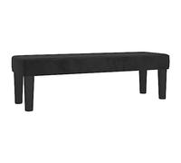 vidaXL Banco Jardín Asiento Salón Dormitorio Mueble Mobiliario Sala de Estar Decoración Entrada Pasillo Casa Hogar de Terciopelo Negro